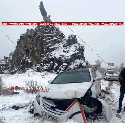 Երևան-Սևան ճանապարհին 23-ամյա վարորդը Hyundai Sonata-ով վթարի է ենթարկվել. shamshyan.com